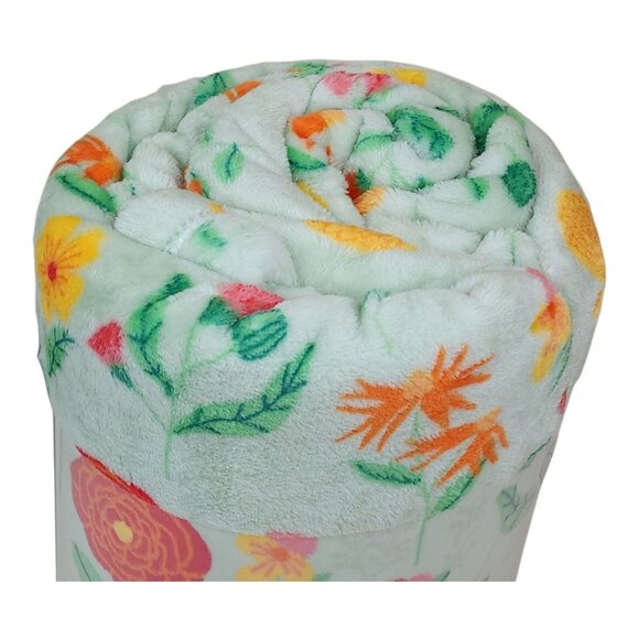 The Big One Oversized Plush Throw Blanket 5'x6' Floral Spring FLowers - Picture 5 of 10